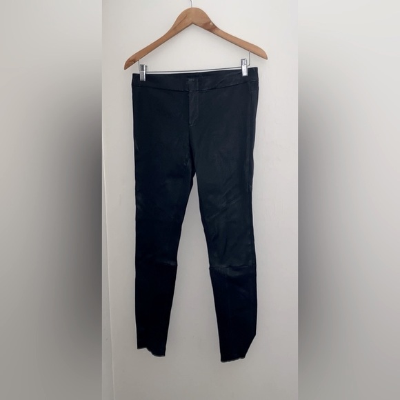 Yigal Azrouel Black 100% Lamb Leather Skinny Pants. Size 8 - Picture 1 of 7